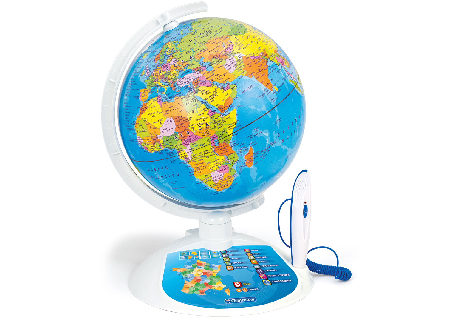 Clementoni jeu d'apprentissage globe terrestre interactif 32 x 43 cm bleu -  Cdiscount Jeux - Jouets