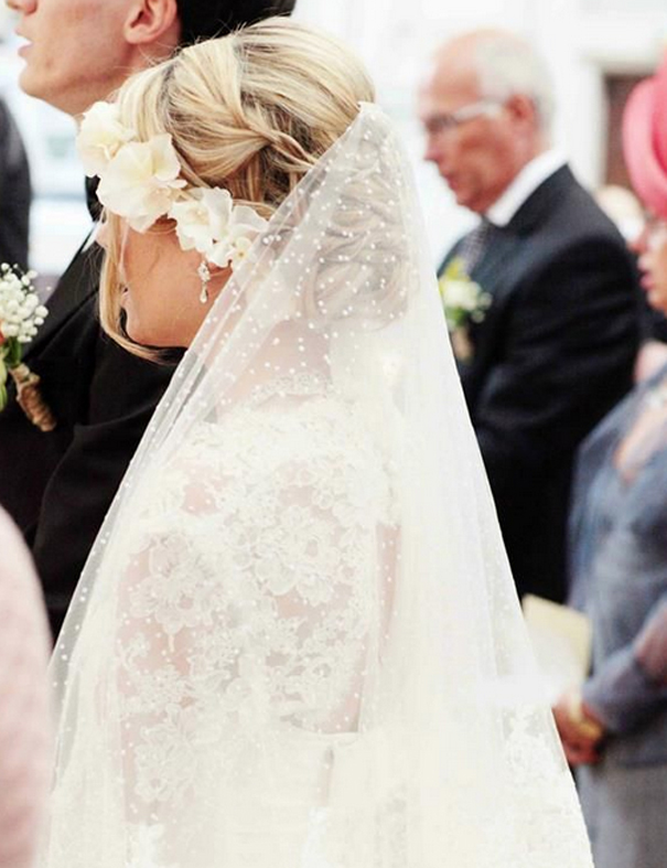 Floral Cordon Alençon dentelle bord brodé trim boho robe de mariage voile de mariée