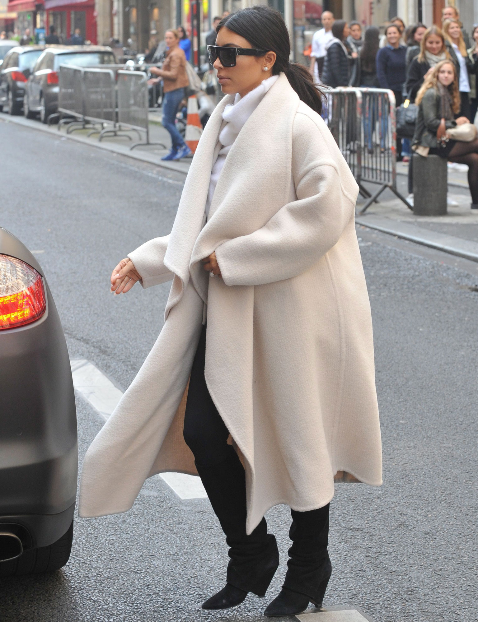 manteau blanc oversize