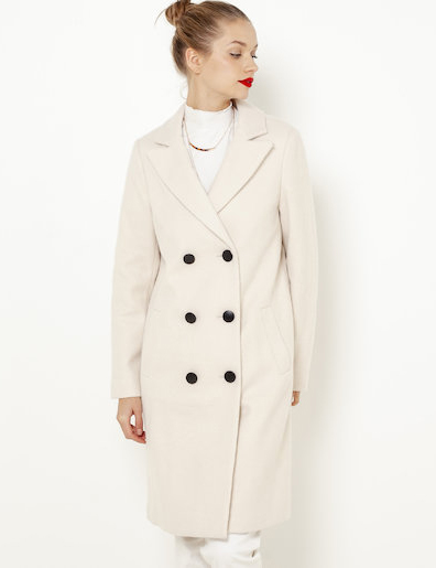 manteau blanc femme cintré