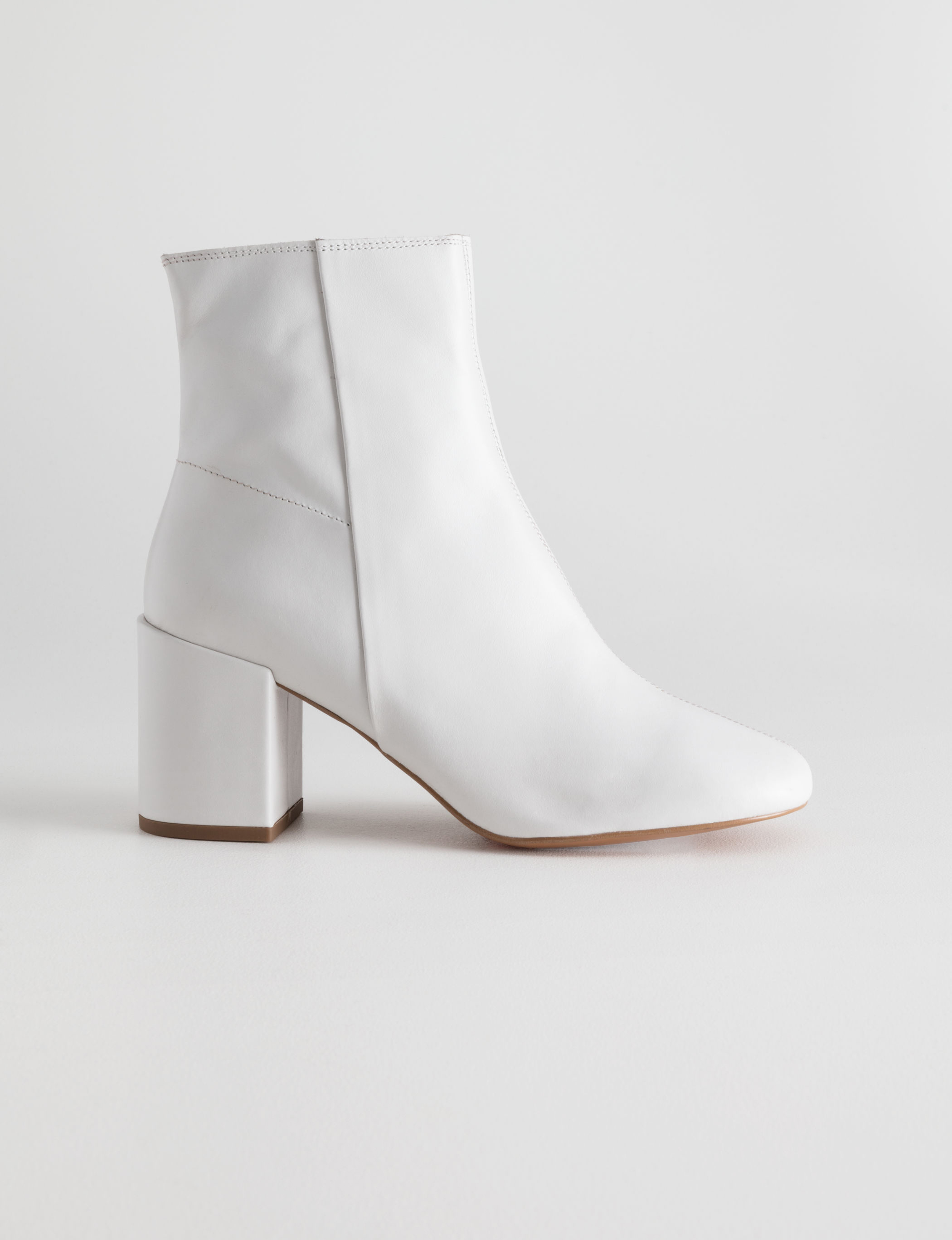 Bottines store blanches cuir