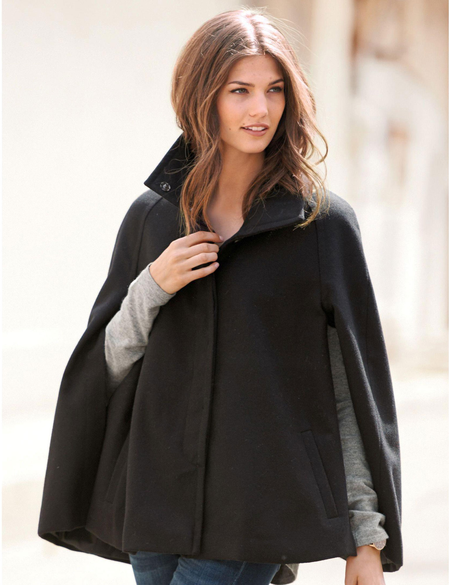 manteau cape femme hiver