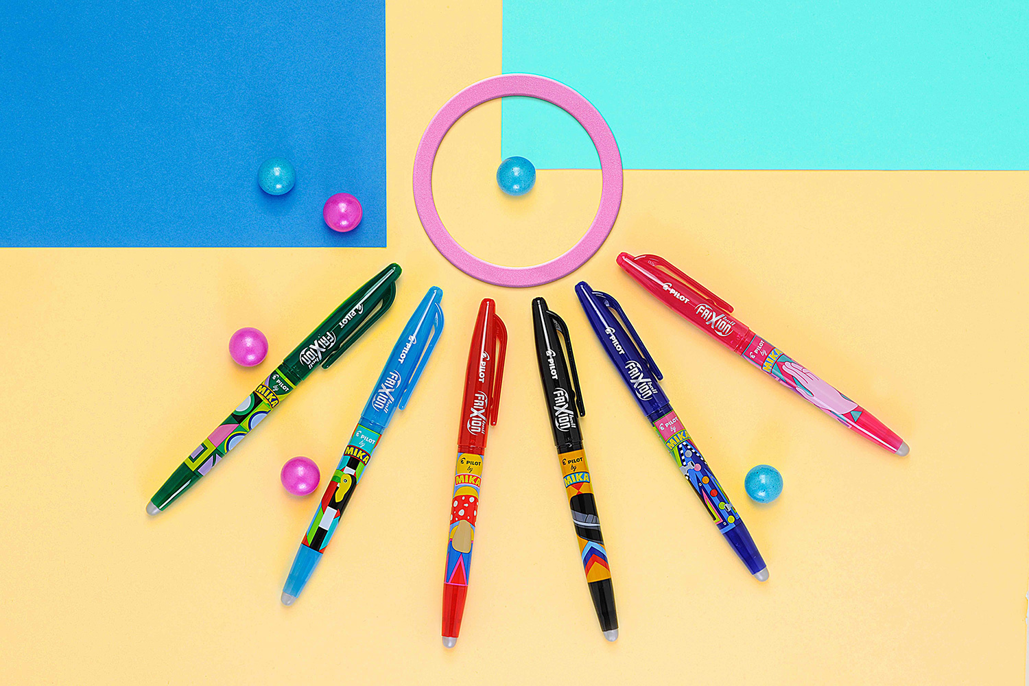 stylo à bille 10 couleurs pop corn - HEMA