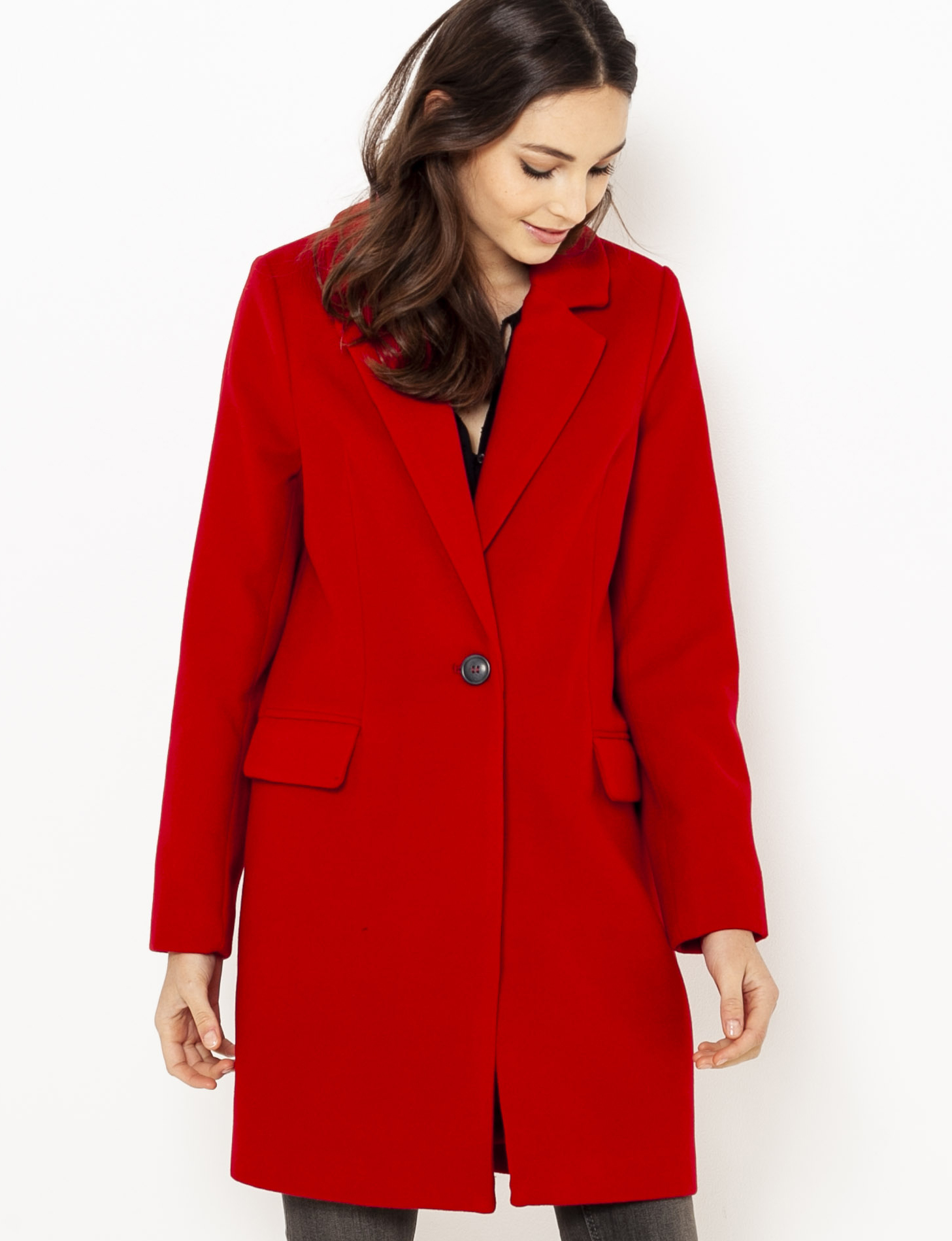 la redoute manteau rouge