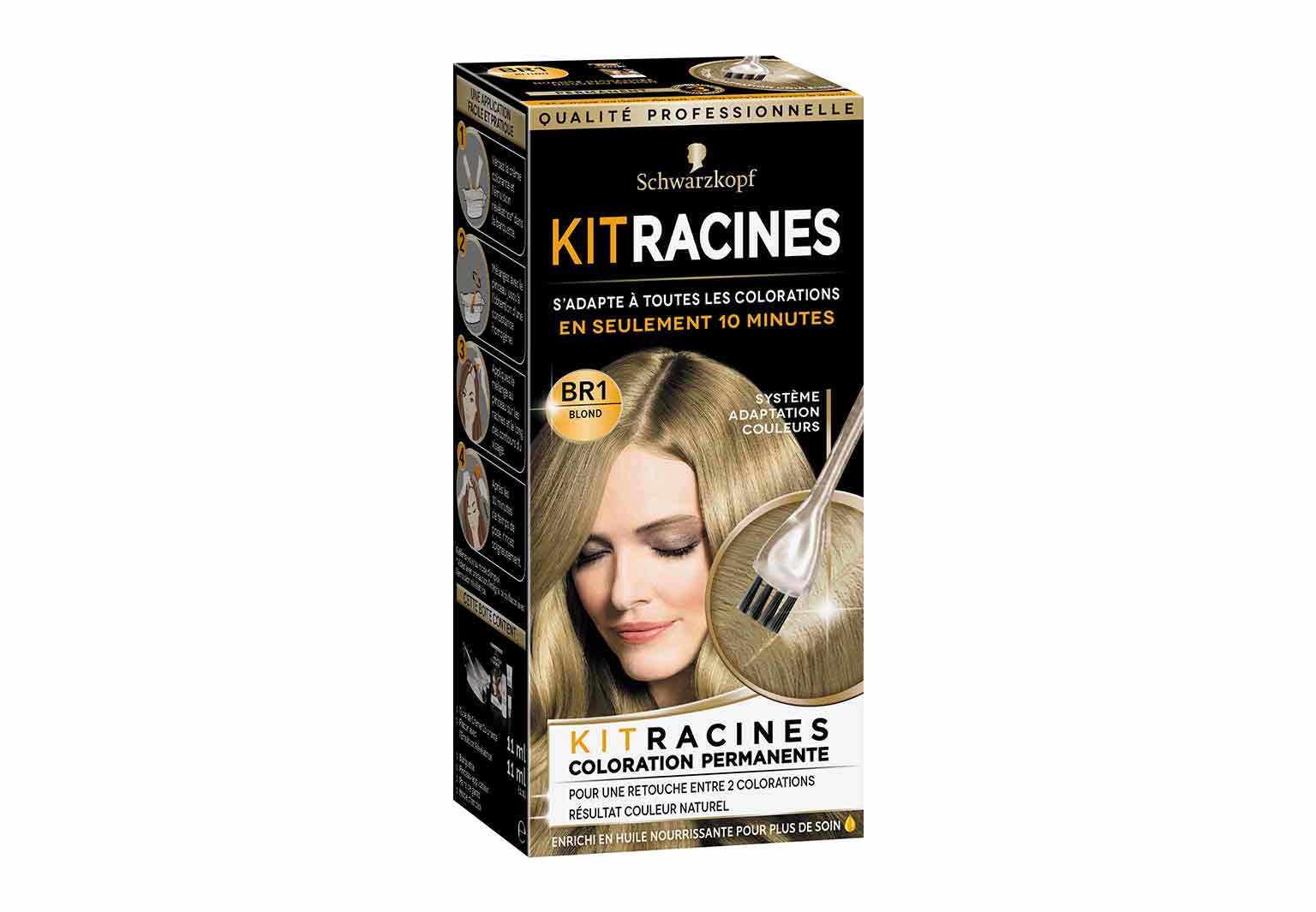 Schwarzkopf Kit Racines cheveux Blond BR1, Couverture Cheveux