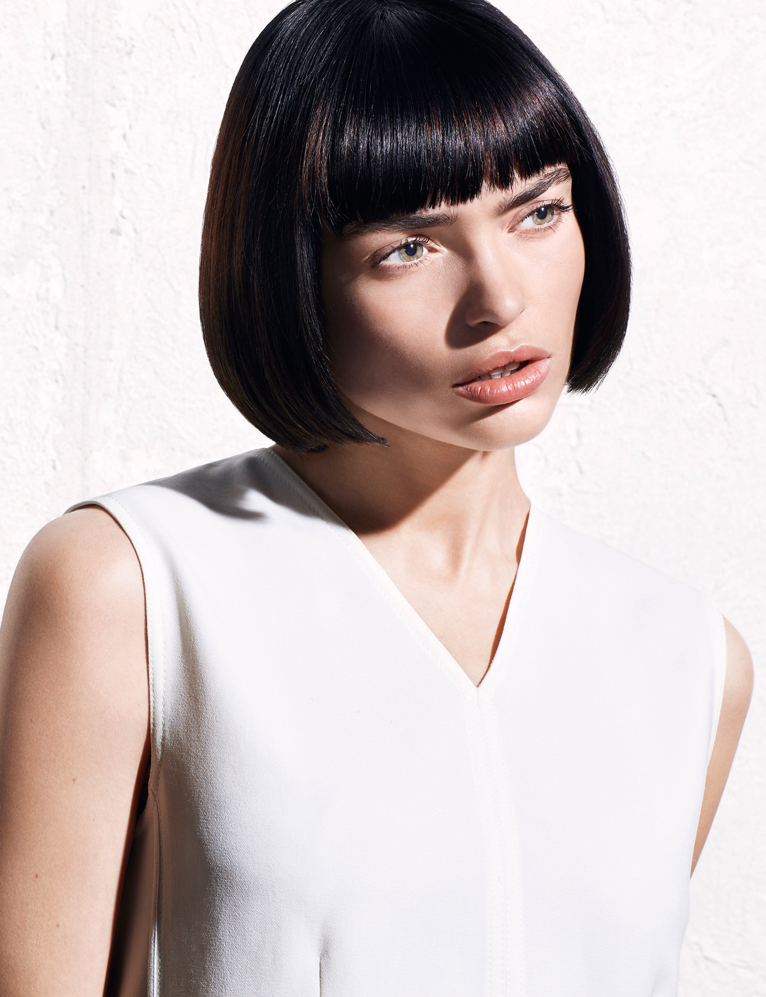 coupe cheveux mi long dégradé effilé avec frange 2019