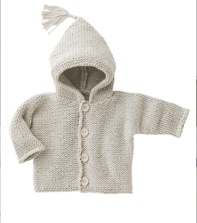 tricoter un gilet a capuche pour bebe