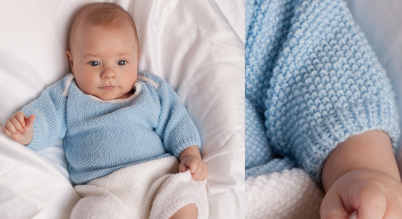 Brassière bébé naissance en tricot blanc adorable cadeau de naissance - Un  grand marché