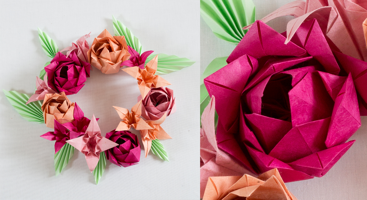 Tutoriel pour créer une couronne de fleurs en papier