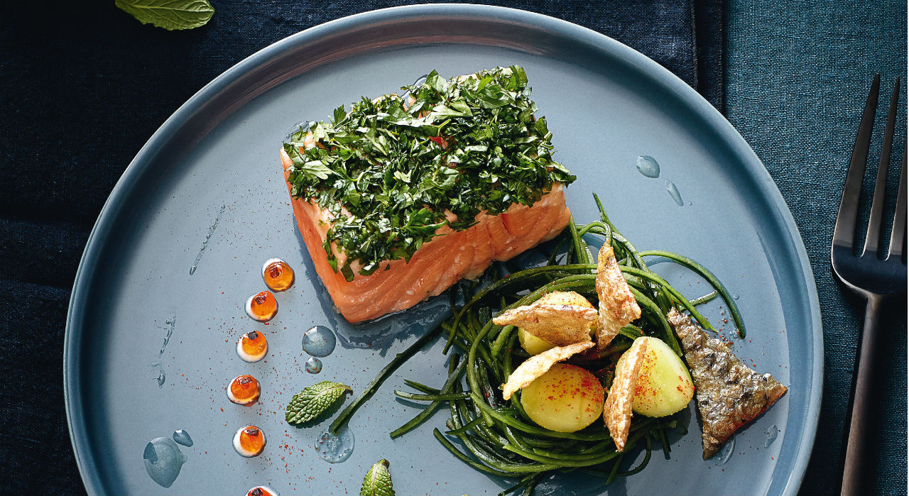 Carré D agneau En Croute D herbes Norbert Et Jean Top chef : photos et vidéos des recettes des anciens candidats - Femme  Actuelle