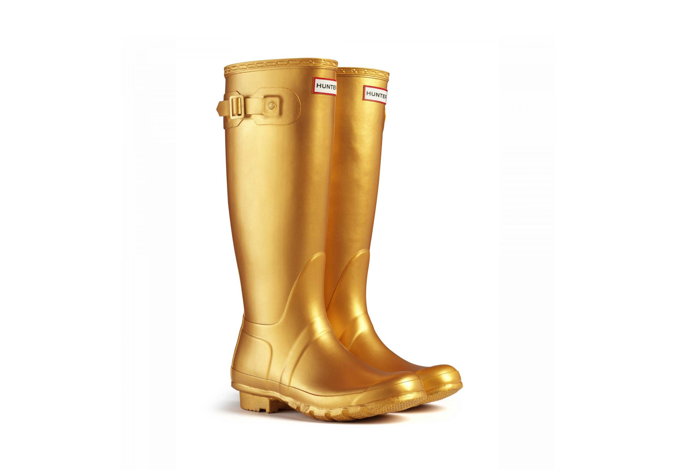 gold hunter wellies