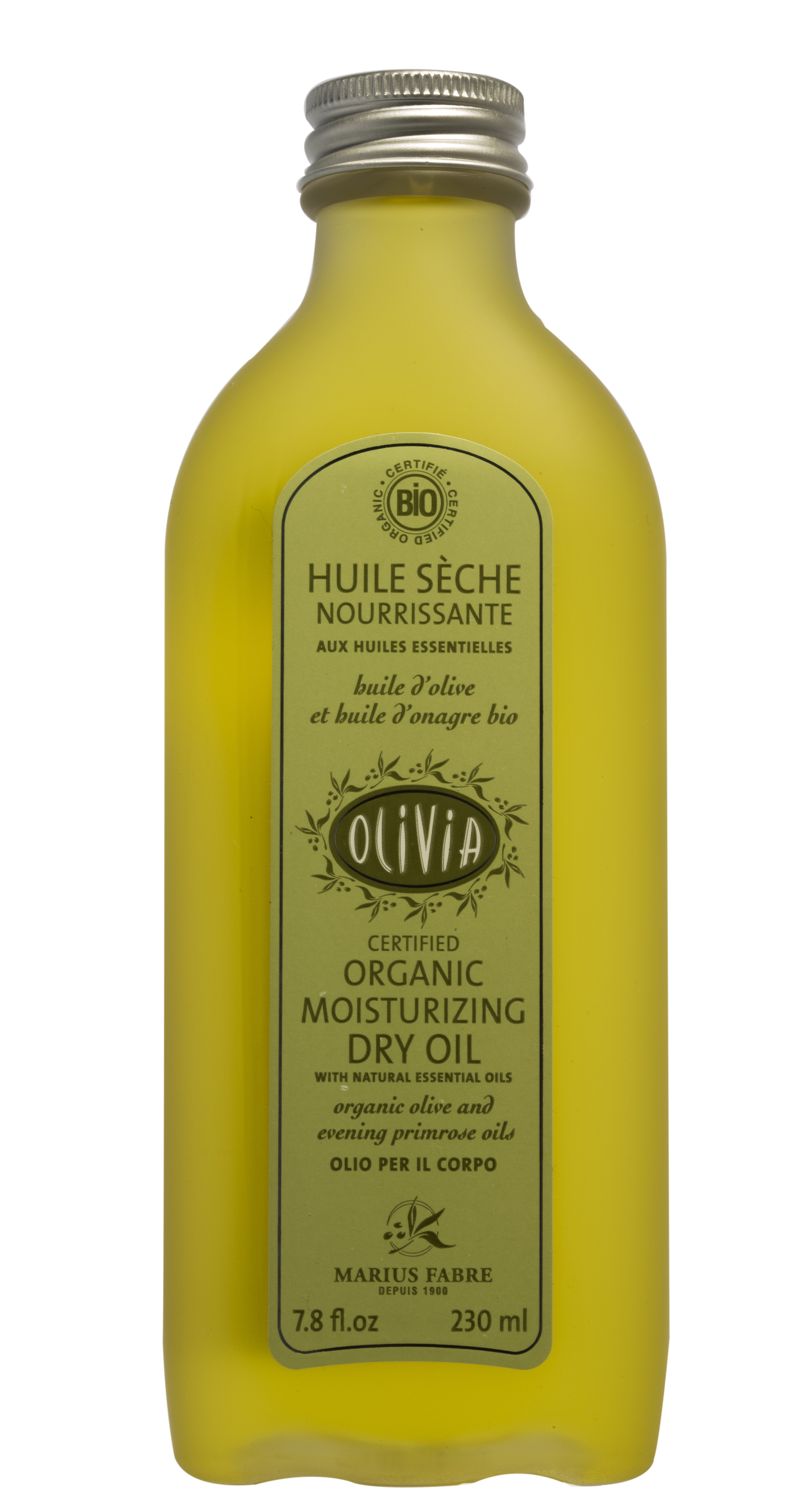Huile sèche BIO à l'huile d'olive & huile d'onagre, 230ml
