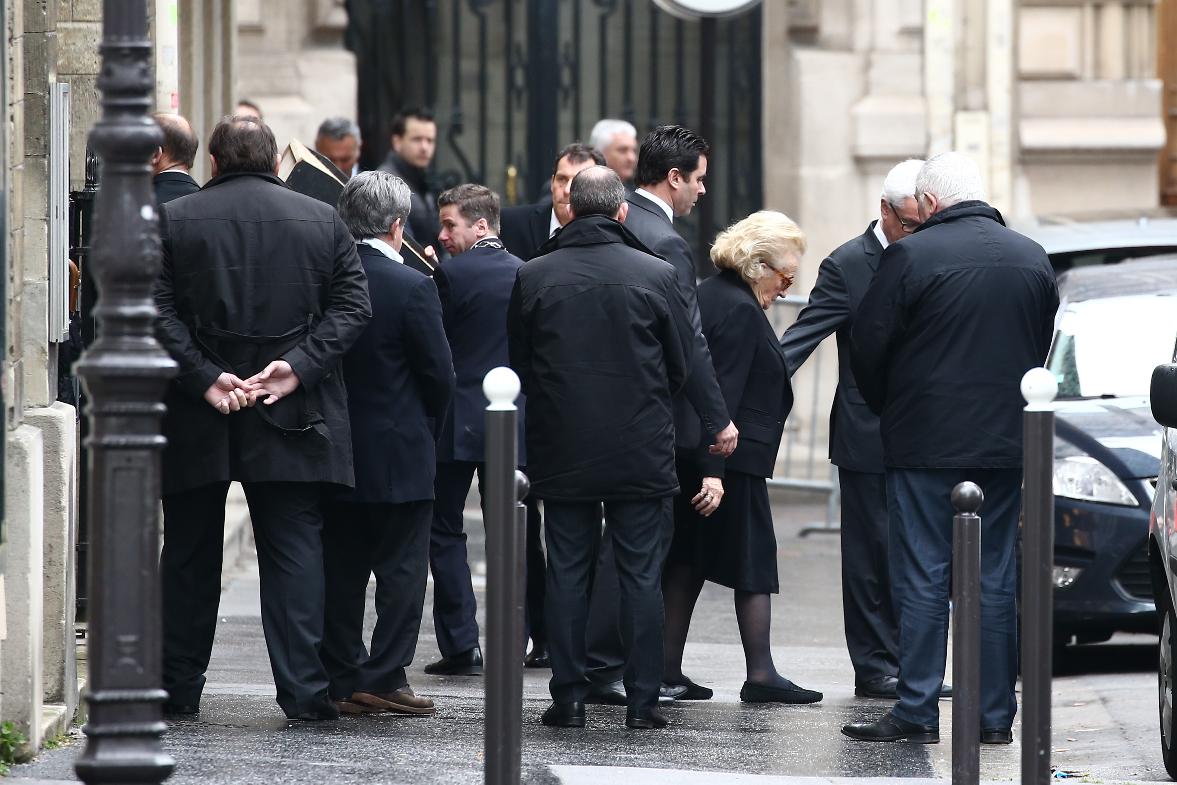 Bernard Arnault and his wife Helene Mercier-Arnault at the funeral of  Laurence Chirac (elder daughter of Former president Jacques Chirac and  Bernadette Chirac) held at the Sainte Clotilde Church in Paris, France