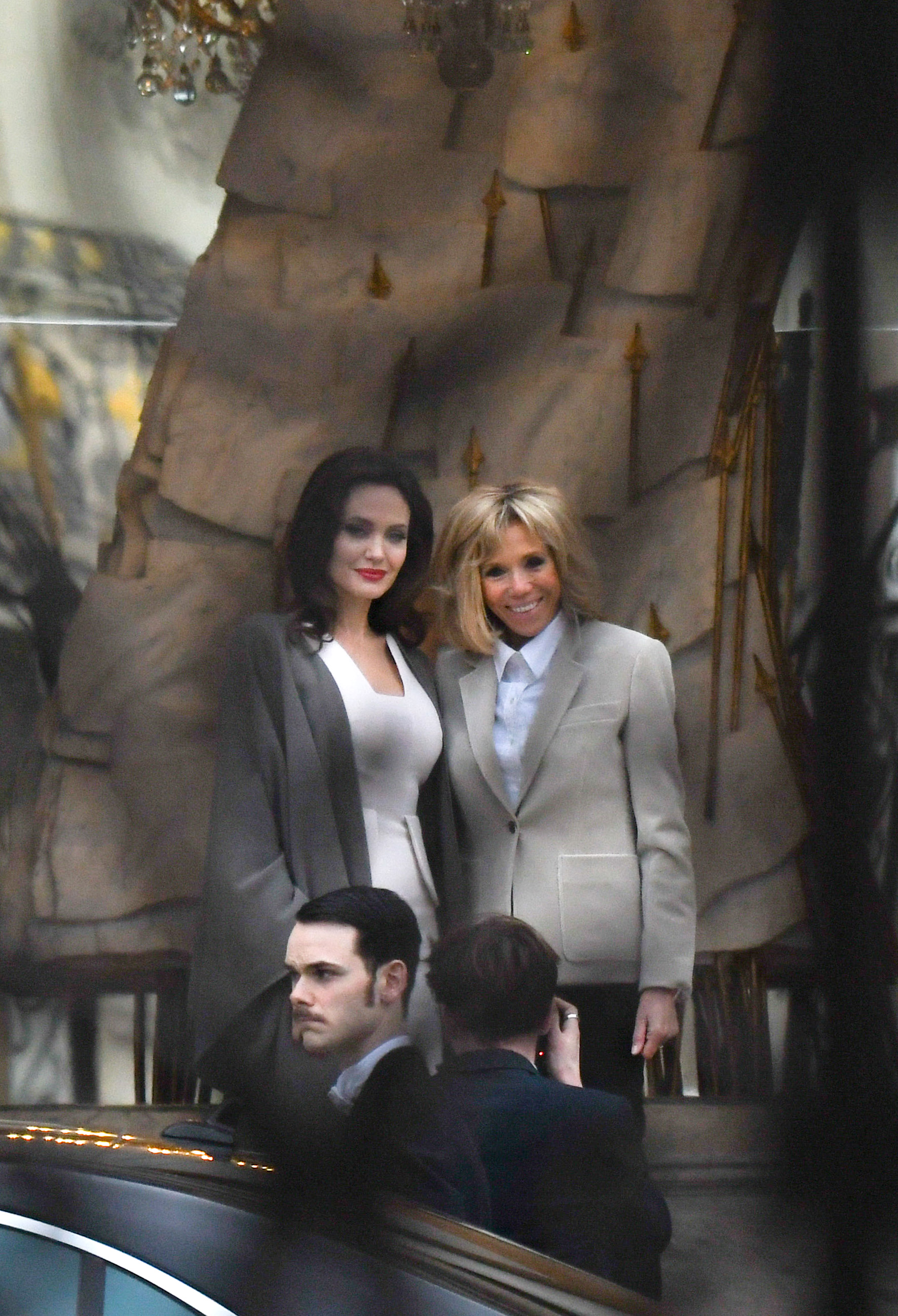 Angelina Jolie Meets Brigitte Macron Dressed Like a Hollywood