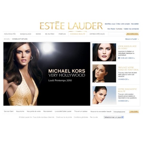 Le site Internet d'Estée Lauder fait peau neuve