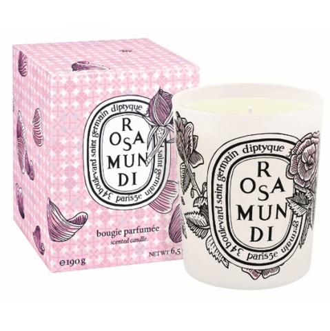 On adore... La Bougie Parfumée Rosa Mundi signée diptyque