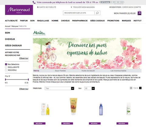 Melvita arrive chez Marionnaud