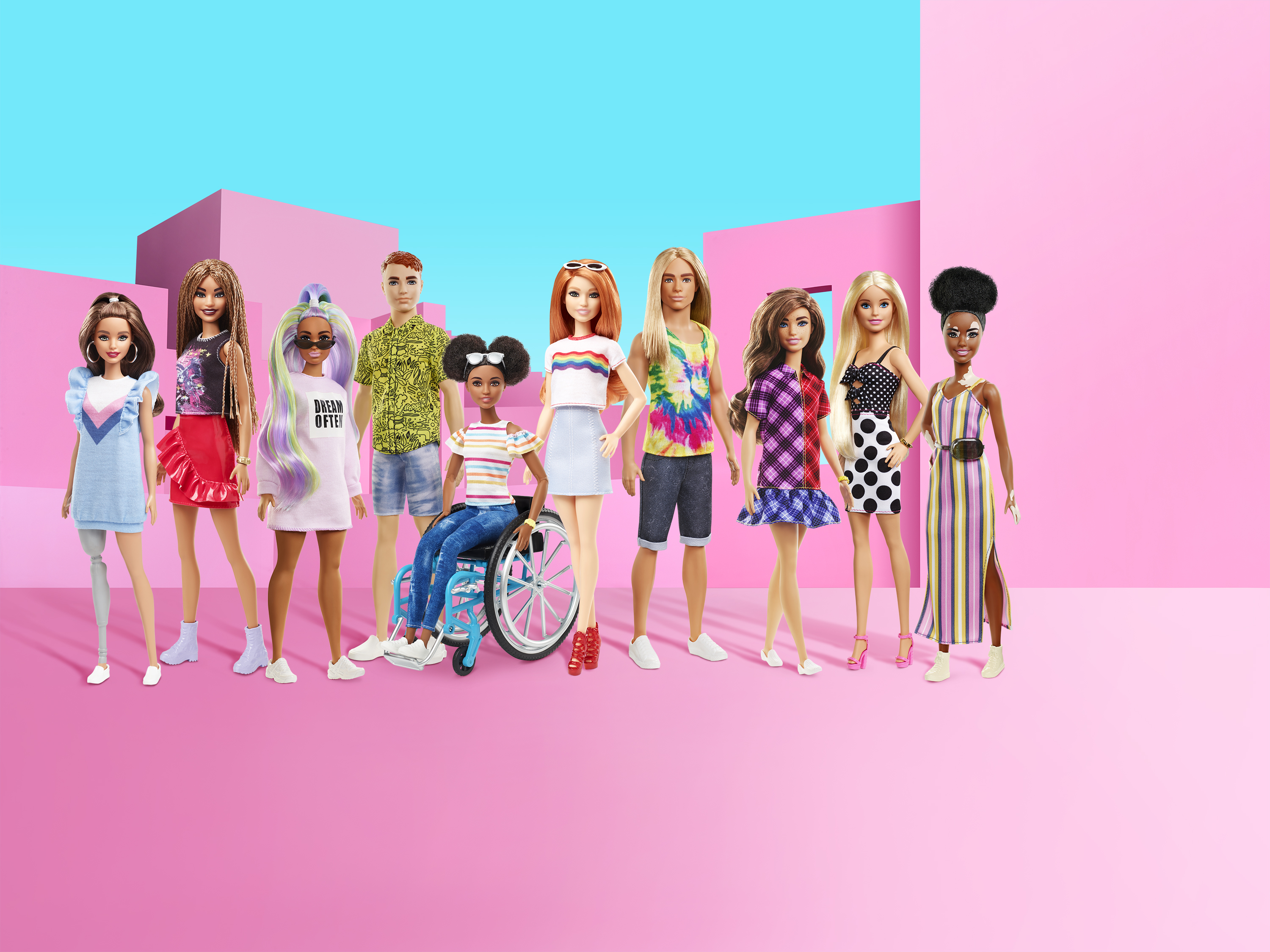 Vitiligo, handicap, poupées non genrées : Barbie célèbre la diversité avec  sa nouvelle collection - CeRHeS
