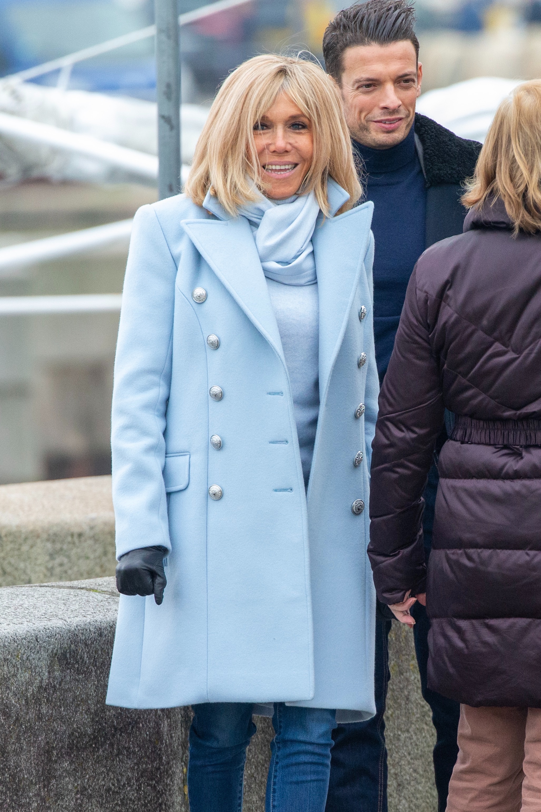 manteau bleu pastel femme